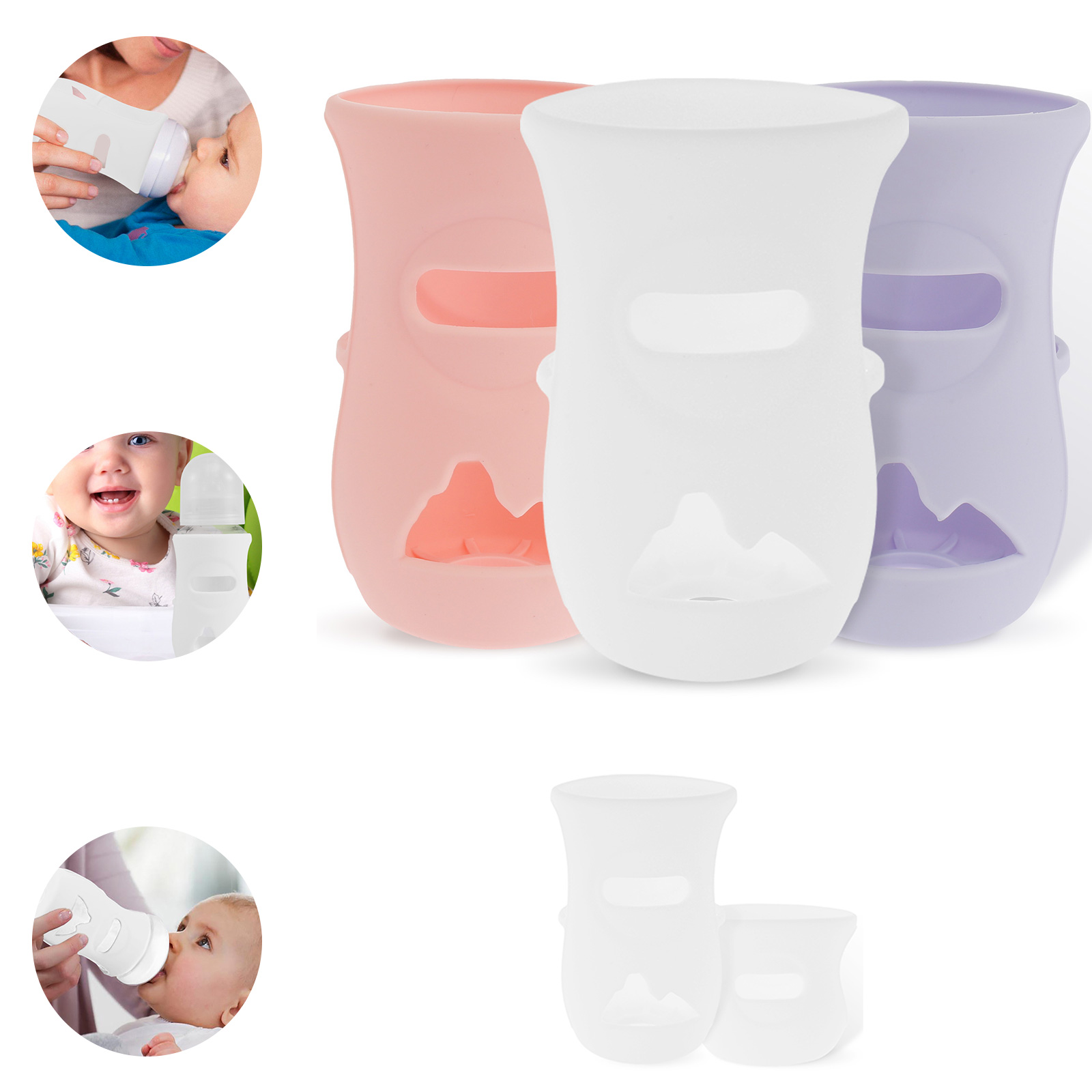 Baby Food Jar - Silikon Kollu Silikon Biberon Kapağı Yalıtımlı