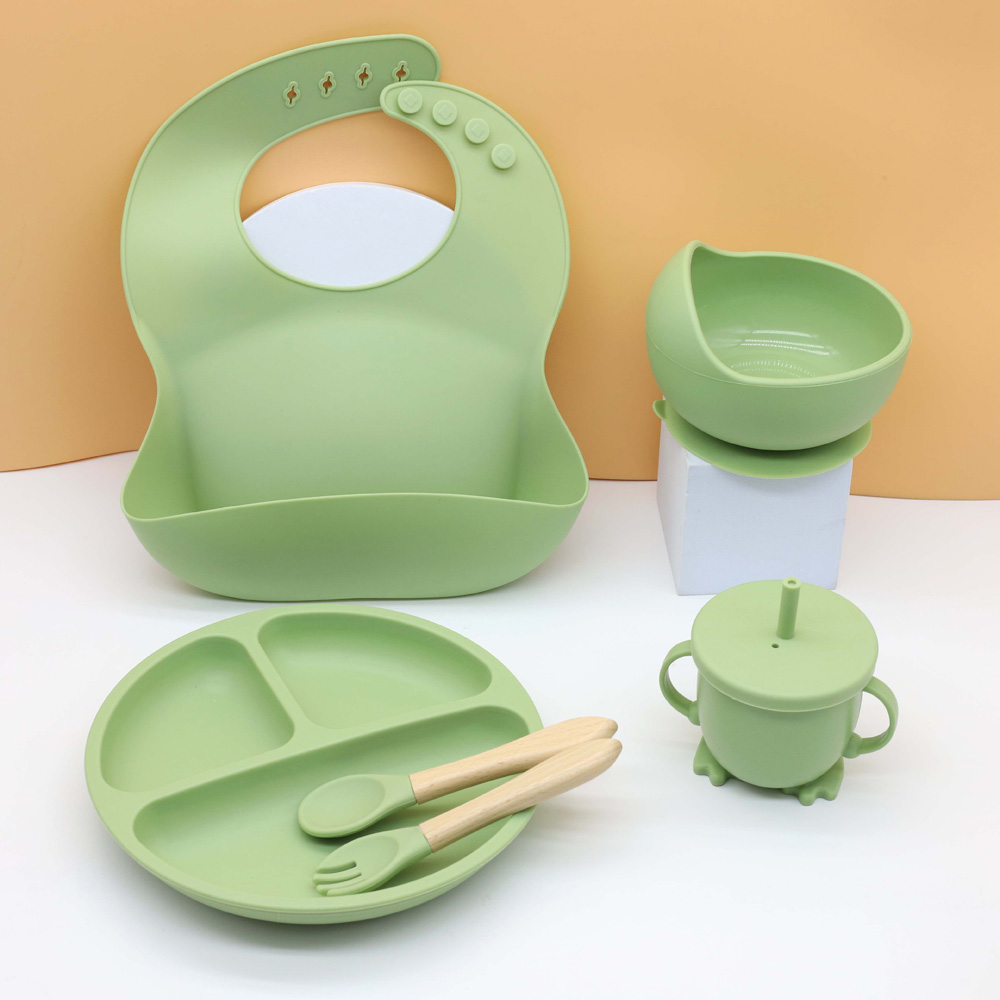 Baby Food Set - Sıcak bebek maması sofra seti önlük