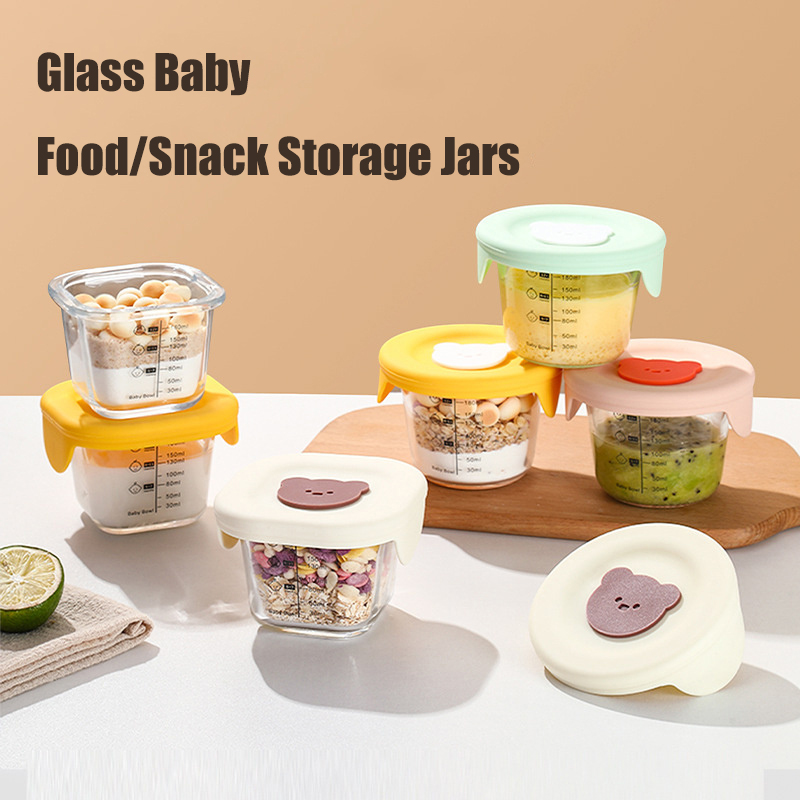 Baby Food Jar - 180ml cam bebek maması saklama kavanozları