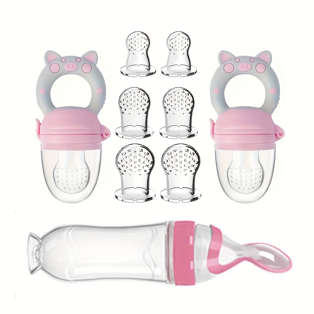 Baby Food Utensils - 9 adet Biberon: 1 Silikon Biberon,
