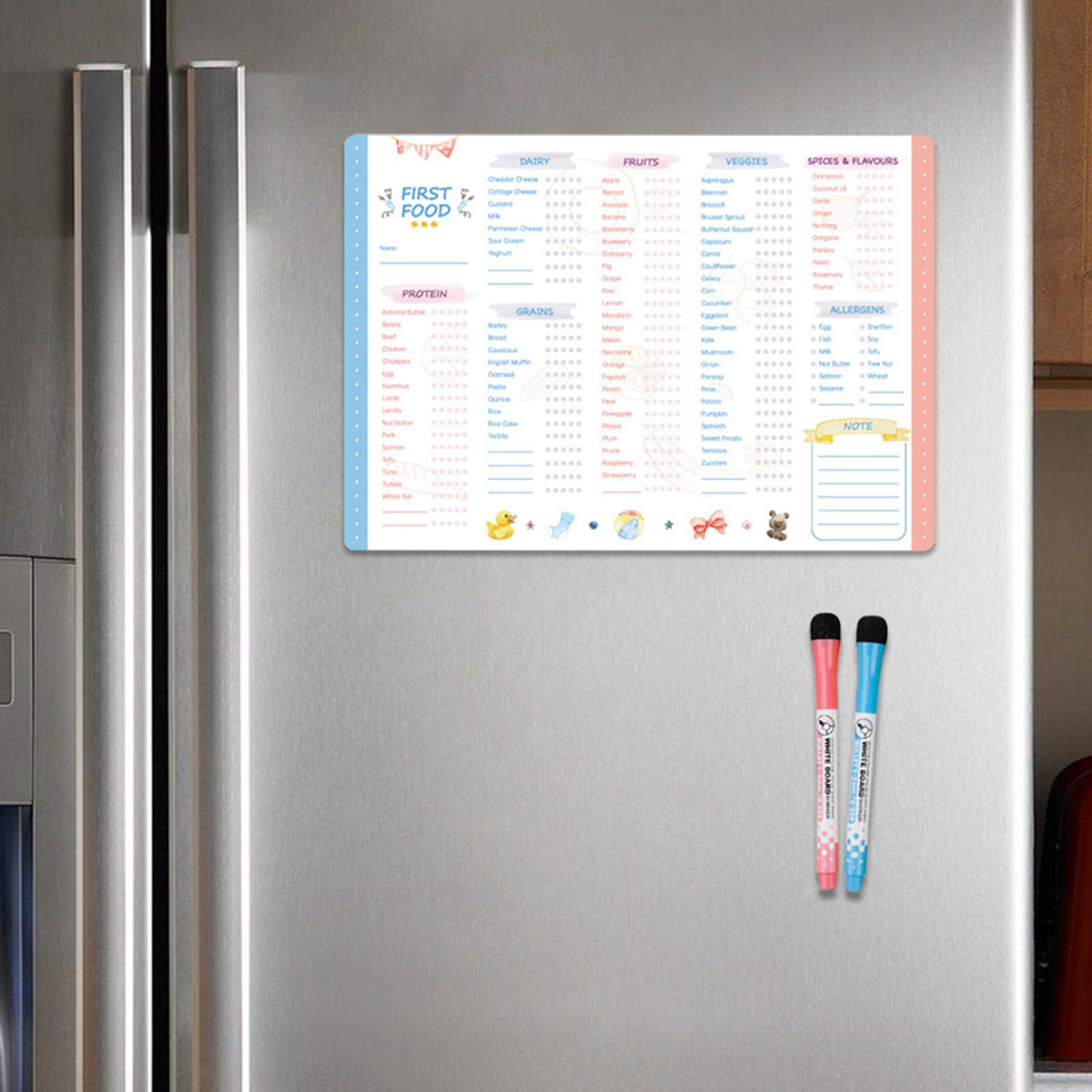 Baby Food Checklist - İlk Gıdalar Tablosu Manyetik Bebek İlk