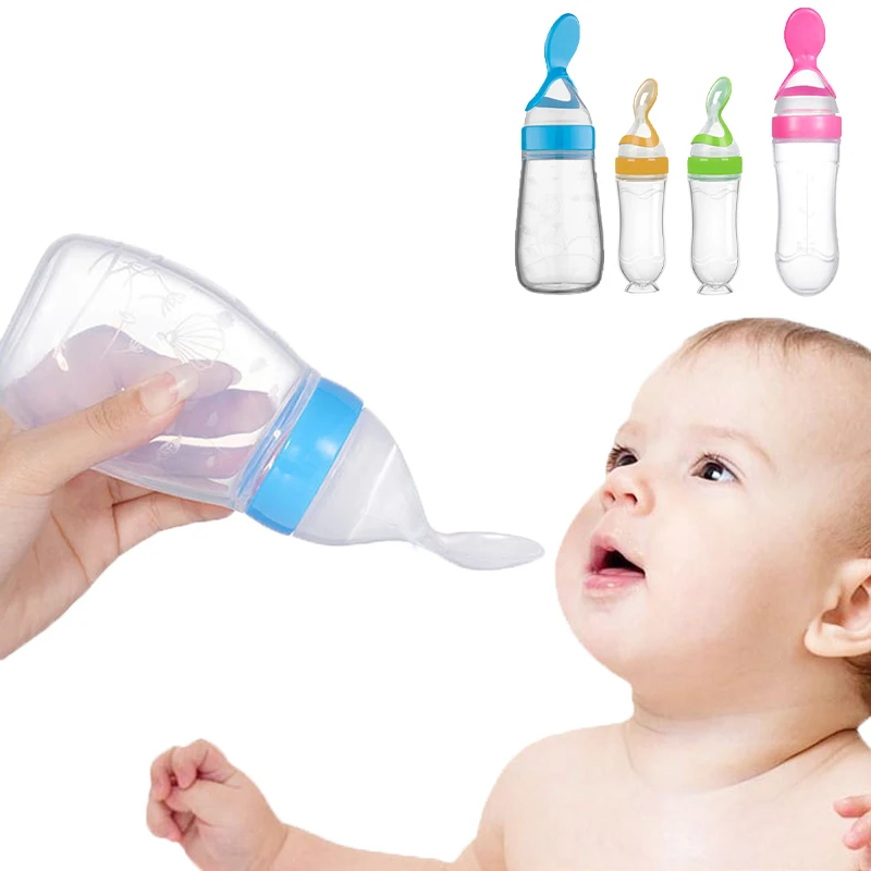 Baby Food Jar - Güvenli Bebek Biberon Kaşık Süt Şişesi
