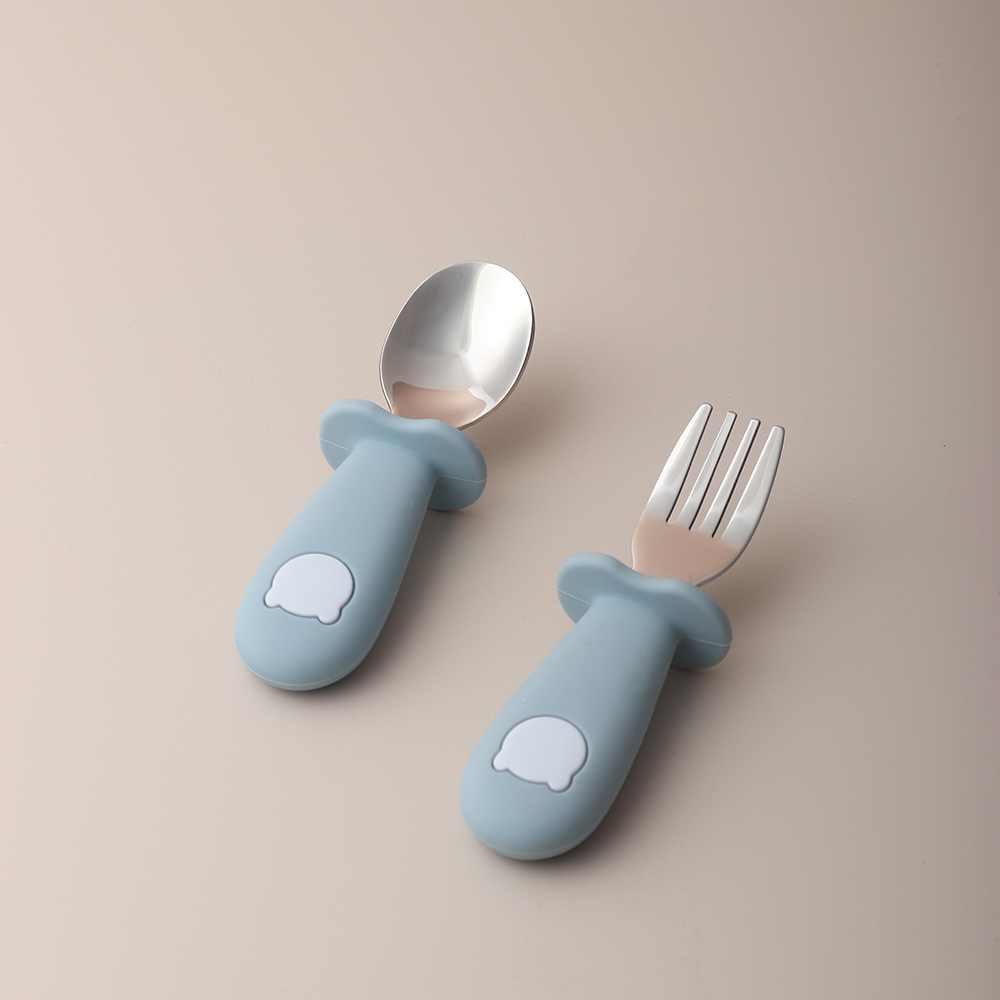 Baby Food Utensils - Bebek Panda Şekilli Silikon Kaşık ve