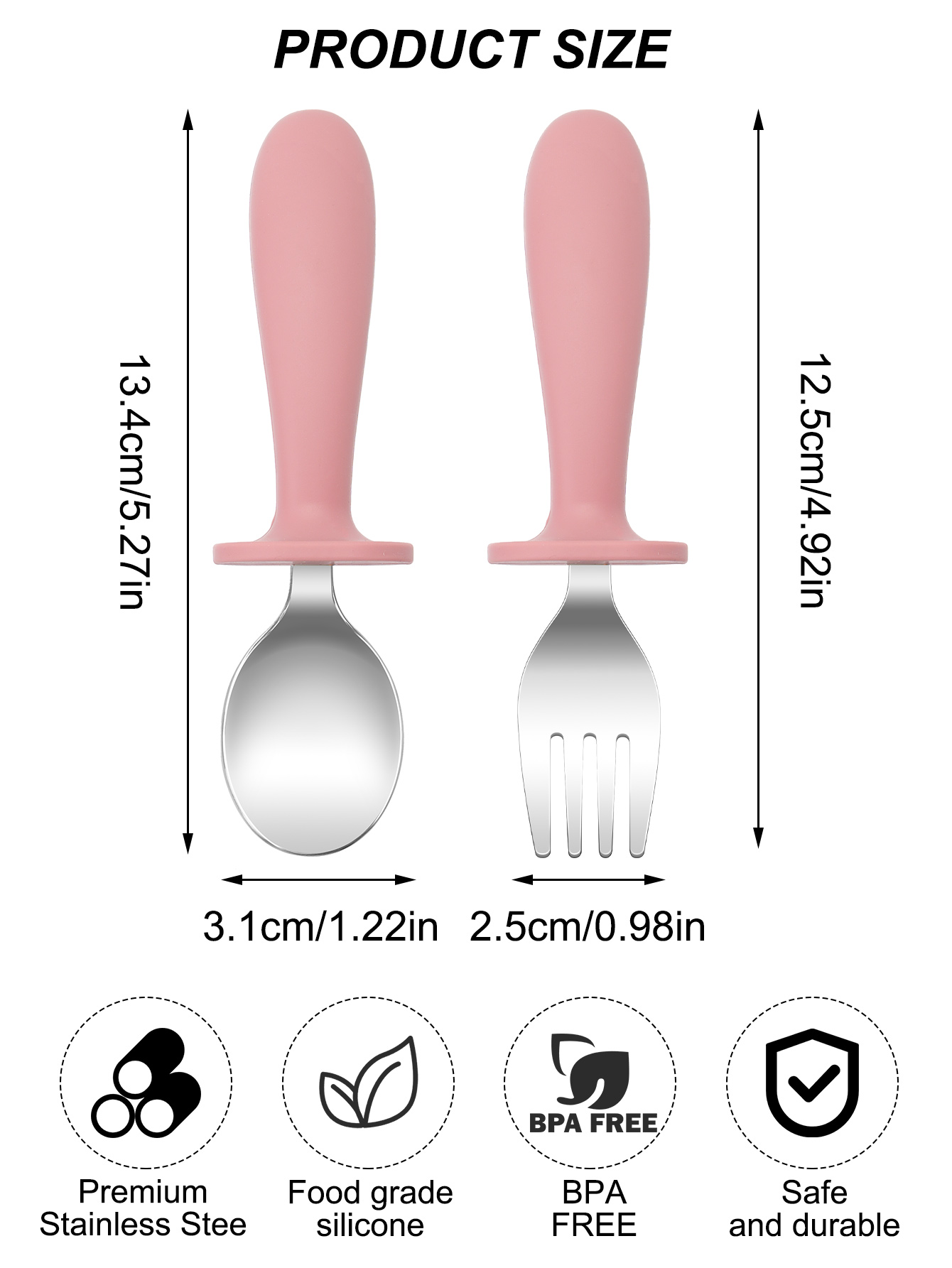 2 adet paslanmaz çelik çatal k - Baby Food Utensils Set incelemesi ve fiyatı