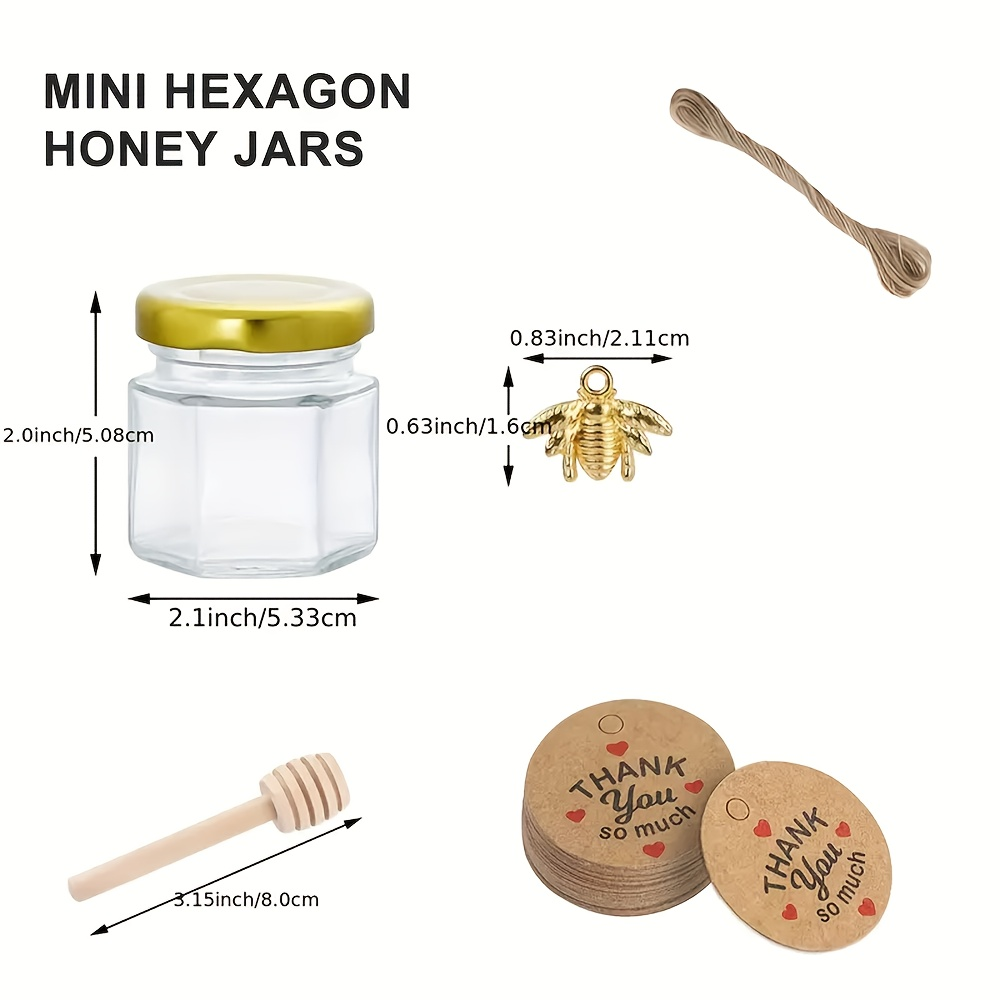 1.5oz, Altıgen Mini Cam Bal Ka - Baby Food Jar incelemesi ve fiyatı