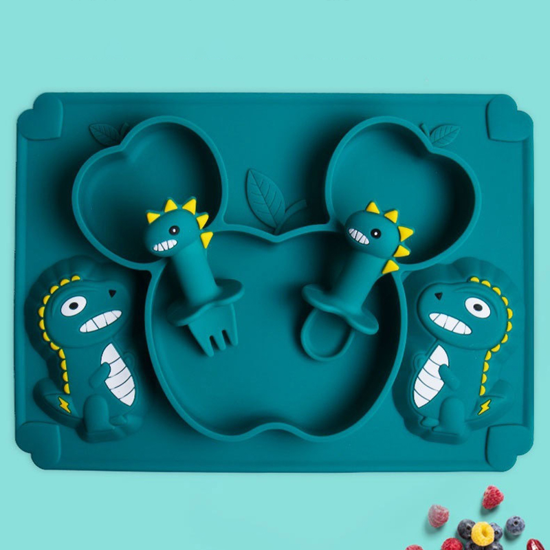 Bebek dinozor silikon sofra öğ - Baby Food Utensils Set incelemesi ve fiyatı